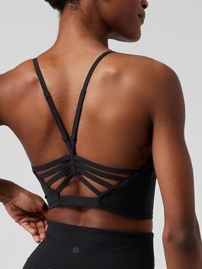 Athleta Elation Strappy Longline Bra M D-DD